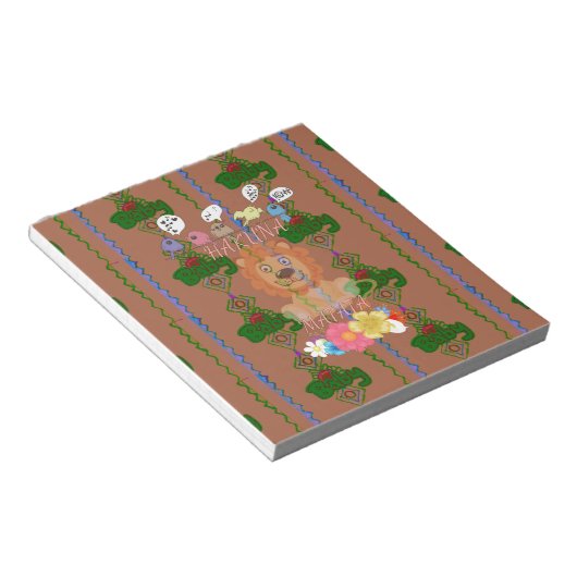 Schattigee Grappige Baby Lion King: Hakuna Matata  Notitieblok (Schuin)