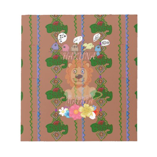 Schattigee Grappige Baby Lion King: Hakuna Matata  Notitieblok (Voorkant)