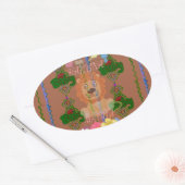 Schattigee Grappige Baby Lion King: Hakuna Matata  Ovale Sticker (Envelop)