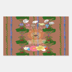 Schattigee Grappige Baby Lion King: Hakuna Matata  Rechthoekige Sticker