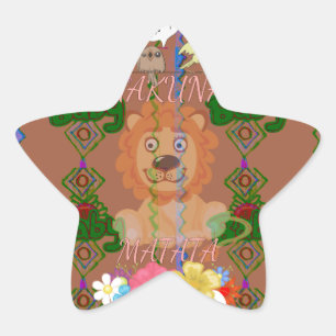 Schattigee Grappige Baby Lion King: Hakuna Matata Ster Sticker