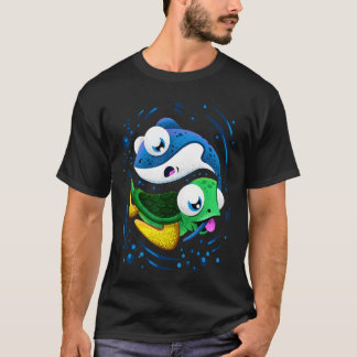 Schattigee Grappige Baby Turtle Stingray Spelen T-shirt
