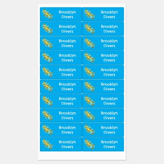 Schattigee Grappige Bladderige zee Dragon cartoon  Labels (Vel)