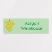 Schattigee grappige bos druiven cartoon gepersonal labels (Design 1)