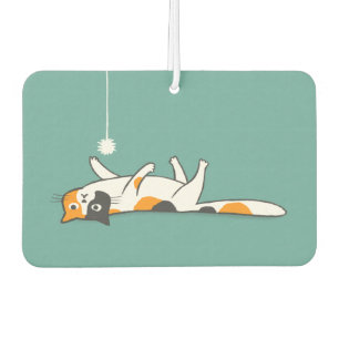 Schattigee Grappige Calico Cat Car Luchtverfrisser