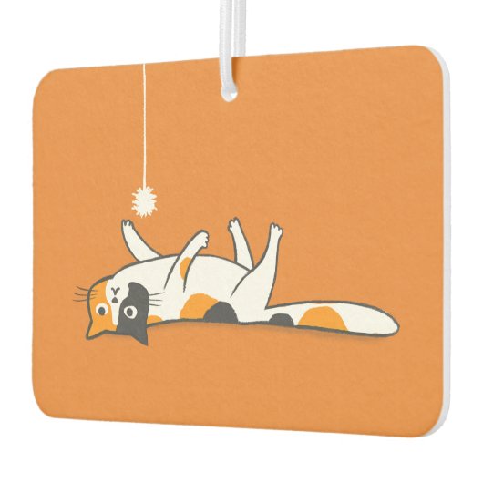 Schattigee Grappige Calico Cat Car Luchtverfrisser (Links)