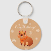 Schattigee grappige capibara sleutelhanger (Achterkant)