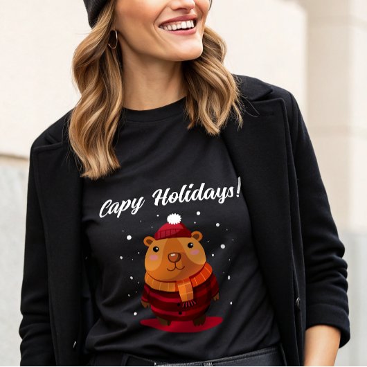 Schattigee grappige capibara t-shirt