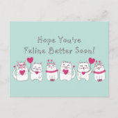 Schattigee Grappige Cartoon Cat Feline Beter Goed  Briefkaart (Voorkant)