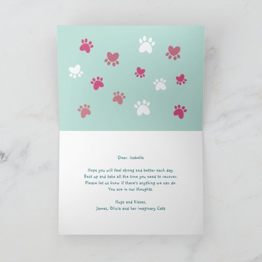 Schattigee Grappige Cartoon Cat Feline Beter Goed  Kaart (Binnen)