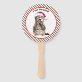 Schattigee Grappige Cartoon Kerstkat Set van Fans Handwaaier (Voorkant)