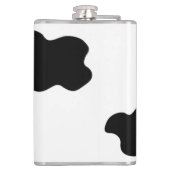 Schattigee Grappige Cartoon Koe Uier Dag Heupfles (Achterkant)