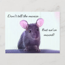 Schattigee Grappige Cartoon Stijl Muis Bewegende A Aankondigingskaart