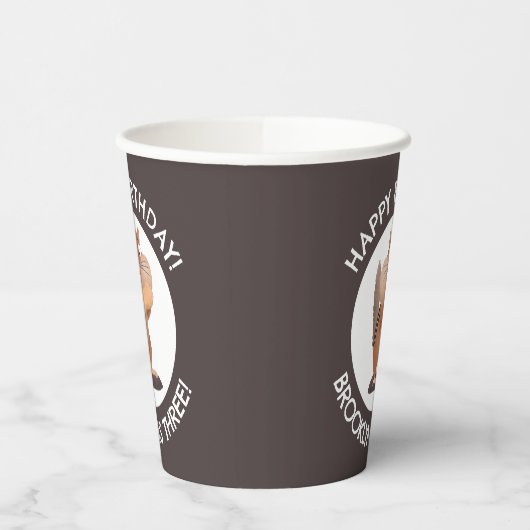 Schattigee grappige chipmunk cartoon gepersonalise papieren bekers (Links)