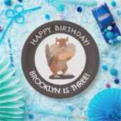 Schattigee grappige chipmunk cartoon gepersonalise papieren bordje (Feest)