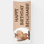 Schattigee grappige chipmunk gepersonaliseerde car spandoek (Verticaal)