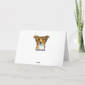 Schattigee grappige collie verjaardagskaart kaart (Achterkant)