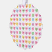 Schattigee grappige conversatie harten Valentijnsd Ornament Kaart (Links)