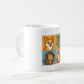 Schattigee grappige dieren koffiemok (Voorkant links)