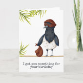 Schattigee grappige ekster gepersonaliseerde verja kaart (Voorkant)