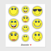Schattigee grappige emoji gezichten personages sticker (Vel)