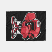 Schattigee grappige en unieke bokskampioen Cartoon Fleece Deken (Voorkant (Horizontaal))