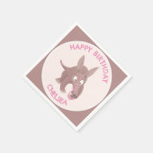 Schattigee grappige gepersonaliseerde aardvark ver servet (Hoek)