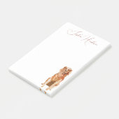 Schattigee Grappige Gepersonaliseerde Golden Retri Post-it® Notes (Schuin)