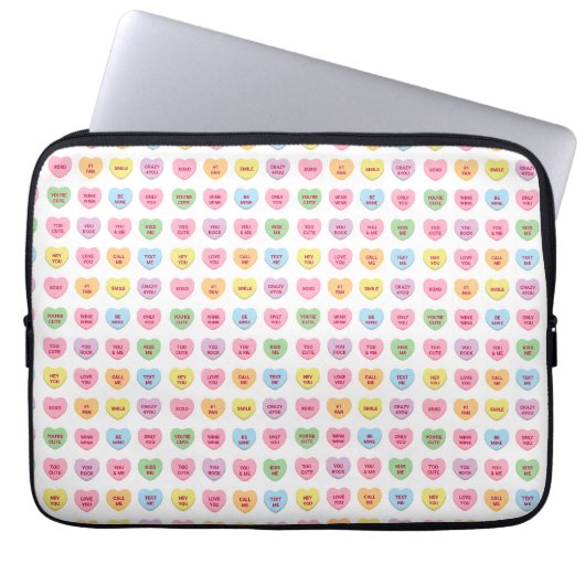 Schattigee grappige girly aangepaste conversatie s laptop sleeve (Voorkant)