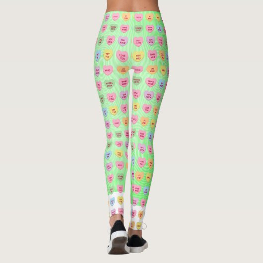 Schattigee grappige girly aangepaste conversatie s leggings (Achterkant)