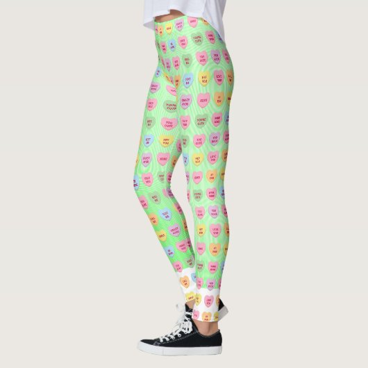 Schattigee grappige girly aangepaste conversatie s leggings (Links)