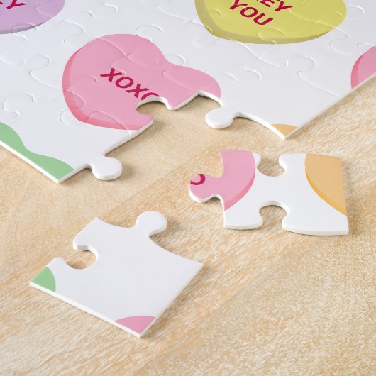 Schattigee grappige girly aangepaste conversatie s legpuzzel (Zijkant)