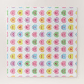 Schattigee grappige girly aangepaste conversatie s legpuzzel (Horizontaal)