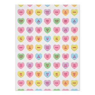 Schattigee grappige girly aangepaste conversatie s perfect poster