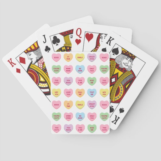 Schattigee grappige girly aangepaste conversatie s pokerkaarten (Achterkant)