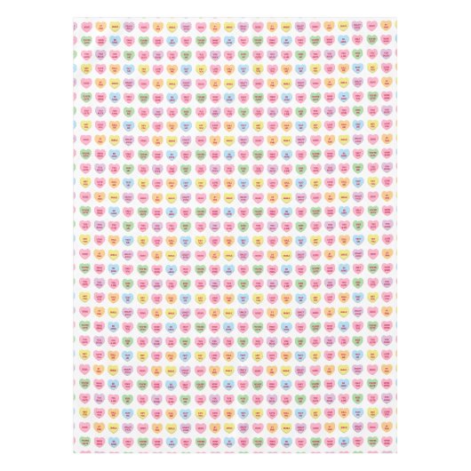 Schattigee grappige girly aangepaste conversatie s tafelkleed (Voorkant)