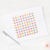 Schattigee grappige girly aangepaste conversatie s vierkante sticker (Envelop)