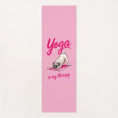 Schattigee Grappige Girly Hot Pink Pug Yogamat (Voorkant)