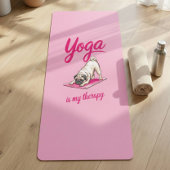 Schattigee Grappige Girly Hot Pink Pug Yogamat