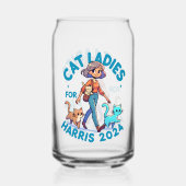 Schattigee Grappige Girly Kinderloze Cat Lady Kama Blikvorm Glas (Achterkant)