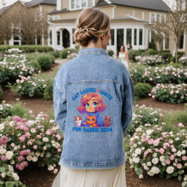 Schattigee Grappige Girly Kinderloze Cat Lady Unit Denim Jacket