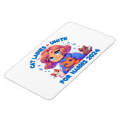 Schattigee Grappige Girly Kinderloze Cat Lady Unit Magneet (Linkerzijde)