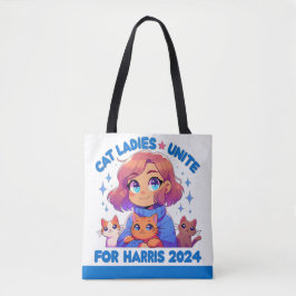 Schattigee Grappige Girly Kinderloze Cat Lady Unit Tote Bag
