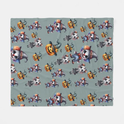 Schattigee Grappige Halloween Fleece Deken (Voorkant (Horizontaal))