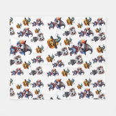 Schattigee Grappige Halloween Fleece Deken (Voorkant (Horizontaal))