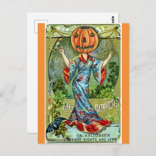 Schattigee Grappige  Halloween pompoen Briefkaart (Voorkant / Achterkant)