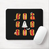 Schattigee Grappige Halloweiners Hot Dog Ghosts Ha Muismat (Met muis)