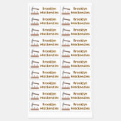 Schattigee, grappige hamer en spijkers cartoon gep labels (Vel)