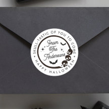 Schattigee Grappige Happy Halloween Skull Skeleton