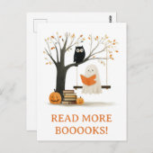 Schattigee Grappige Herfst Herfst Halloween Ghost  Briefkaart (Voorkant / Achterkant)
